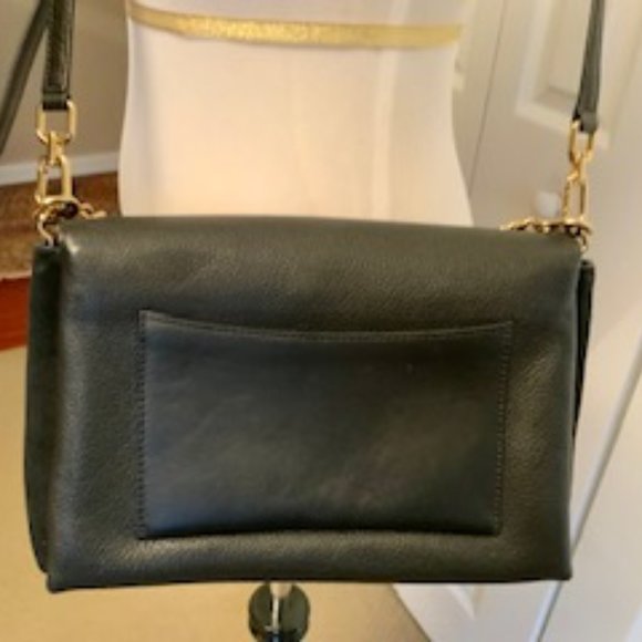 Tory Burch Black Shoulder Bag with Gold Chain Detail - Picture 5 of 8